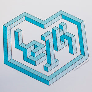 Leith Print A4 - Blue